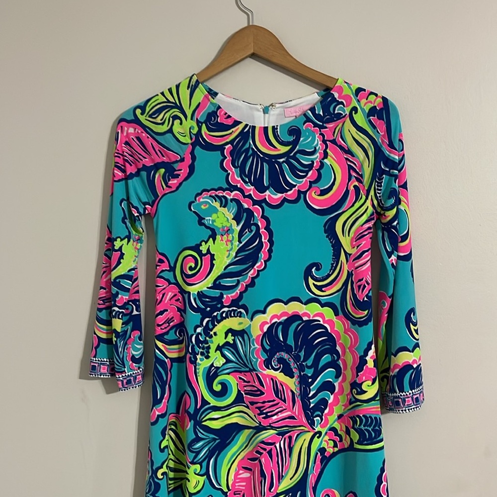 Lilly Pulitzer Dress Womens XS Blue Pink Private Island Engineered Preppy - Picture 5 of 8